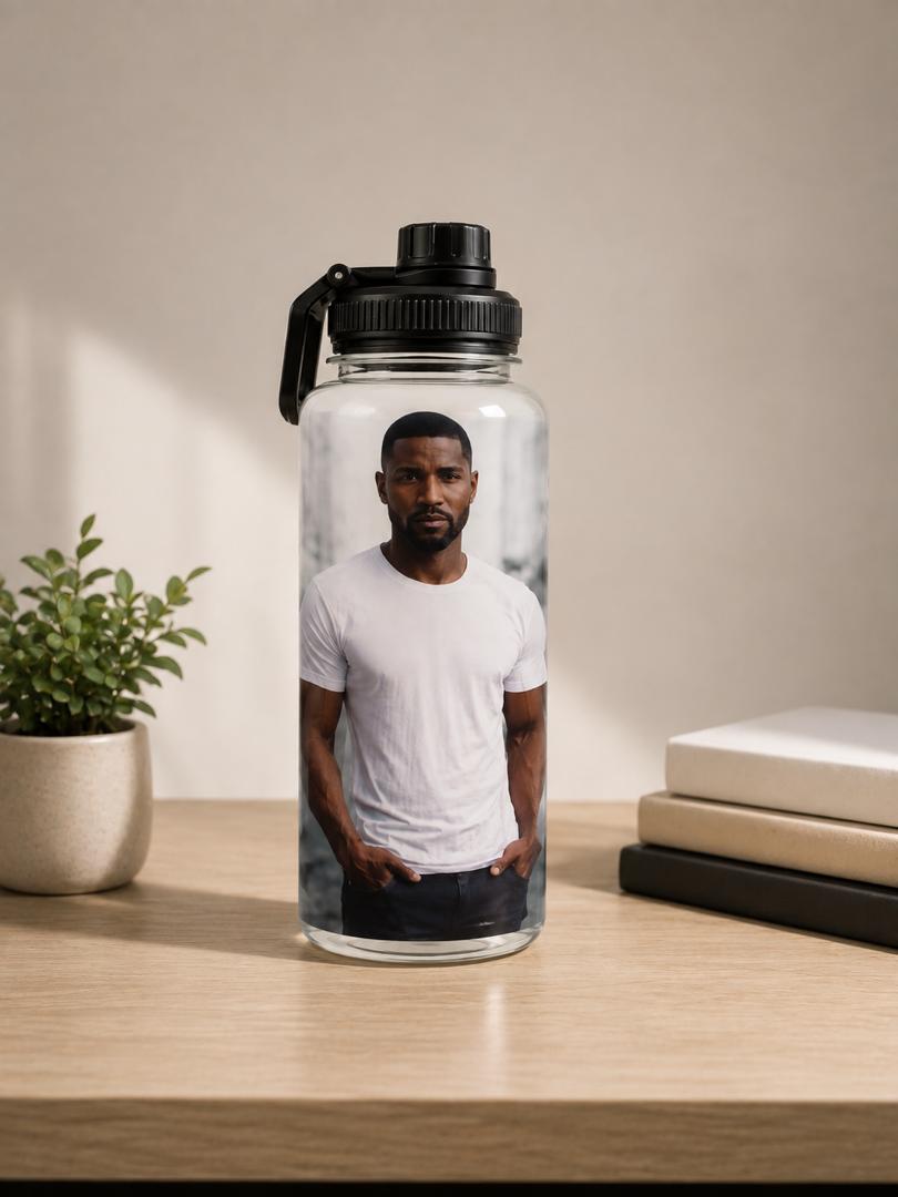 Personalized 32 oz stainless Steel Water Bottle - Custom Printed Design