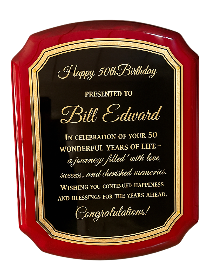 Custom Wooden Award Plaque - 9x12" Elegant Recognition Gift