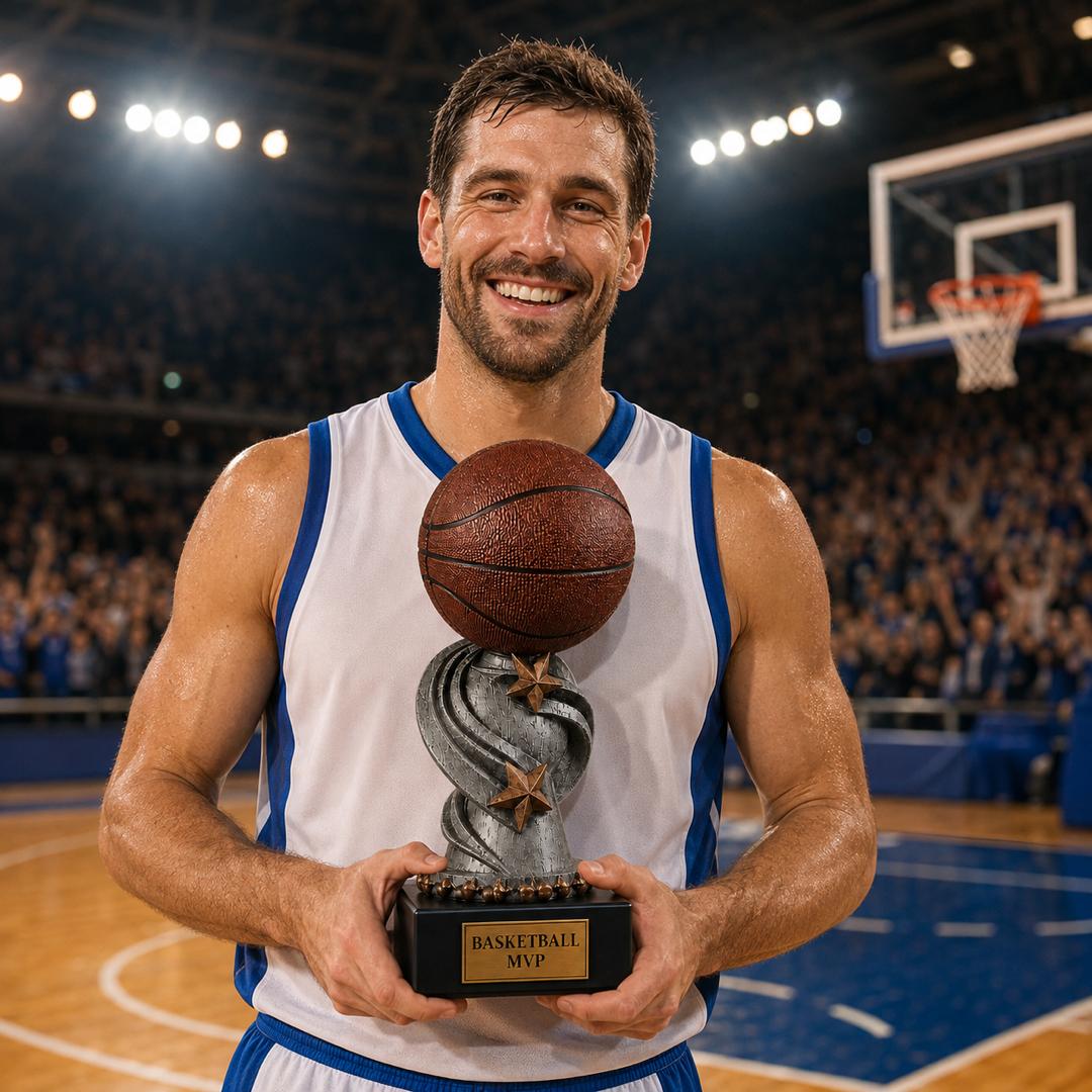 Personalized 8.5" Basketball Trophy - Free Personalization