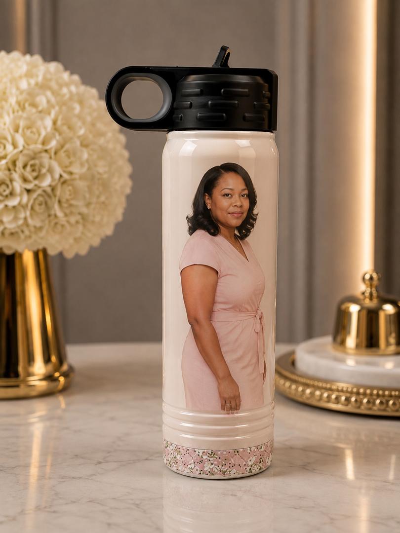 20 oz Personalized Water Bottle - Custom Photo, Name, Logo or Message