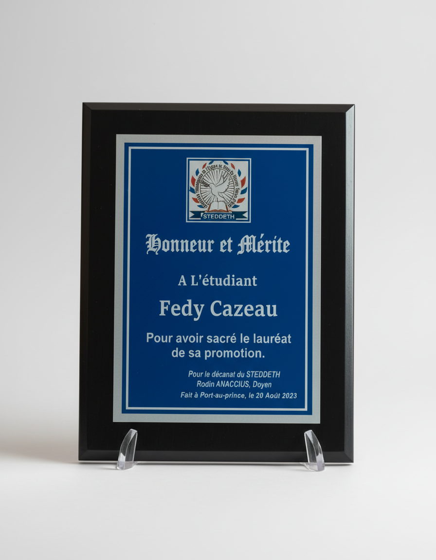 Personalized Wooden Plaque with Metal