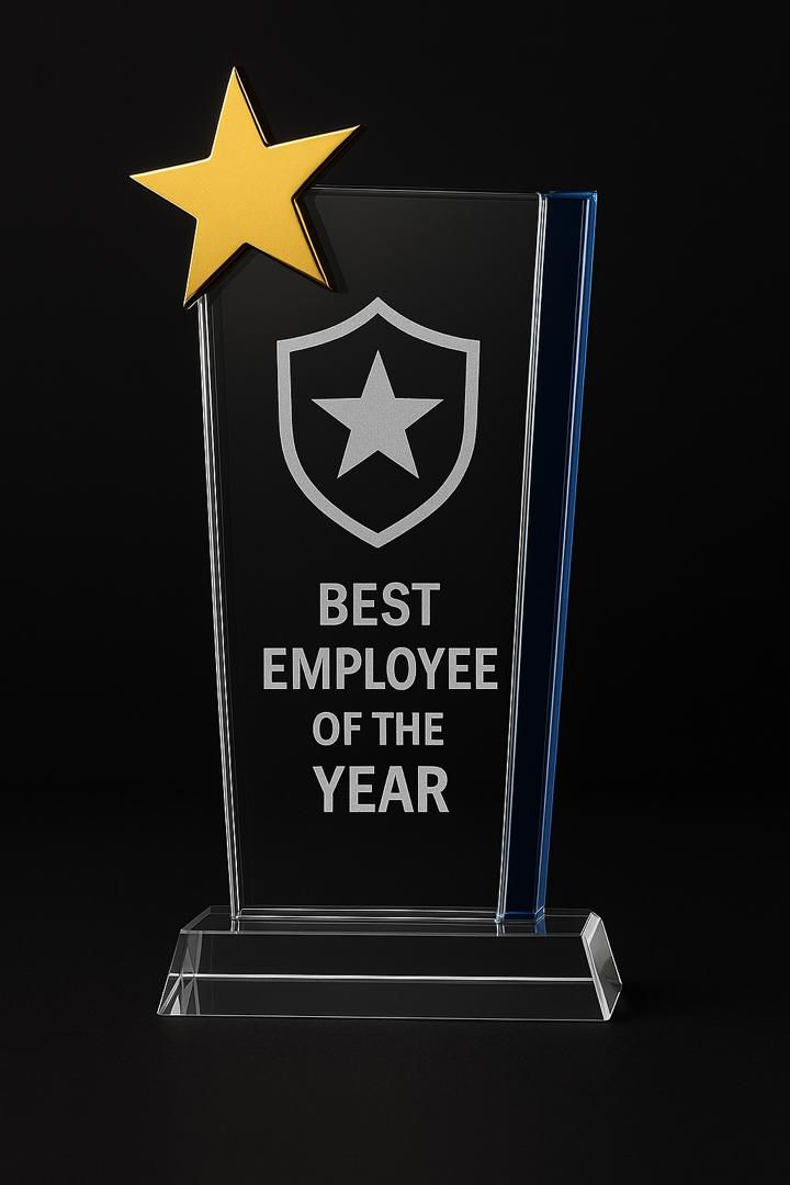 10-inch Crystal Award Plaque