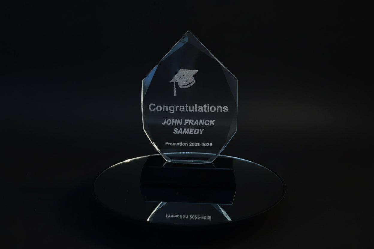 Custom Engraved Crystal Plaque