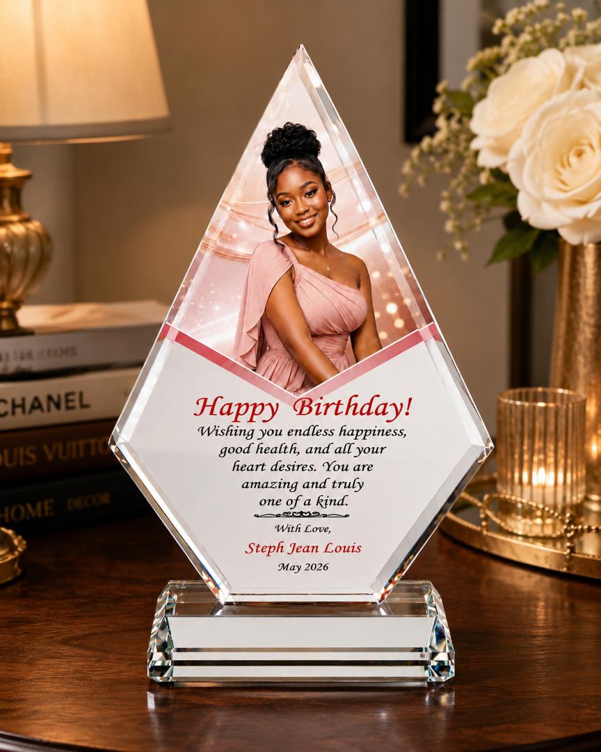 8.5" Personalized Acrylic Award Plaque - Custom Photo Gift