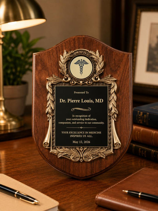 Personalized Wooden Award Plaque - Custom recognition award