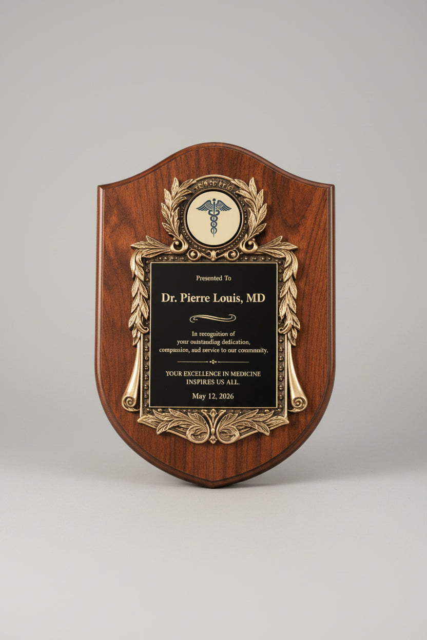 Personalized Wooden Award Plaque