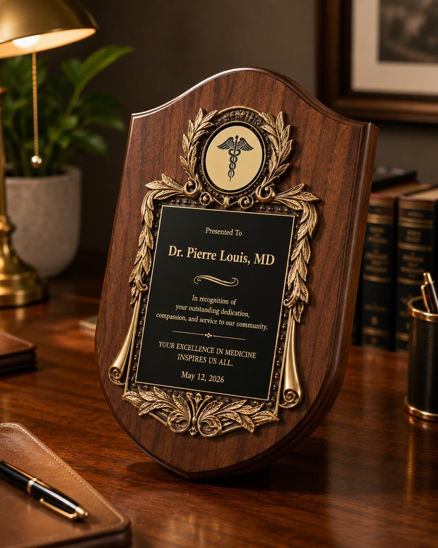 Personalized Wooden Award Plaque