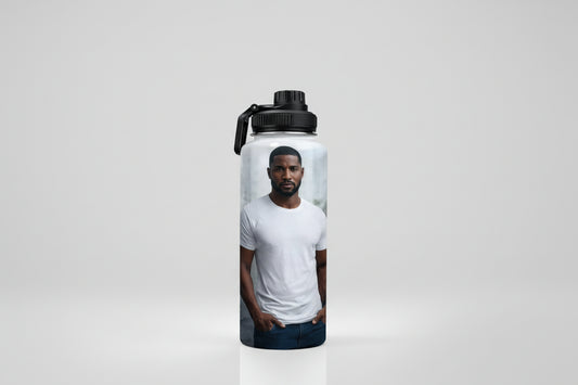 Personalized 32 oz stainless Steel Water Bottle - Custom Printed Design