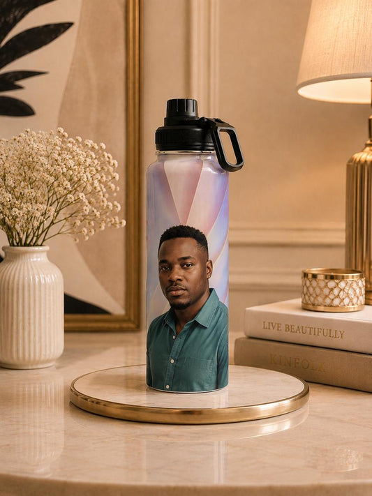 Personalized 32 oz stainless Steel Water Bottle - Custom Printed Design