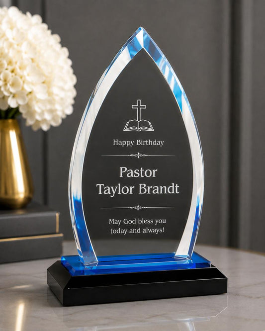 7 3/4" Personalized Acrylic Flame Award - Custom Engraved