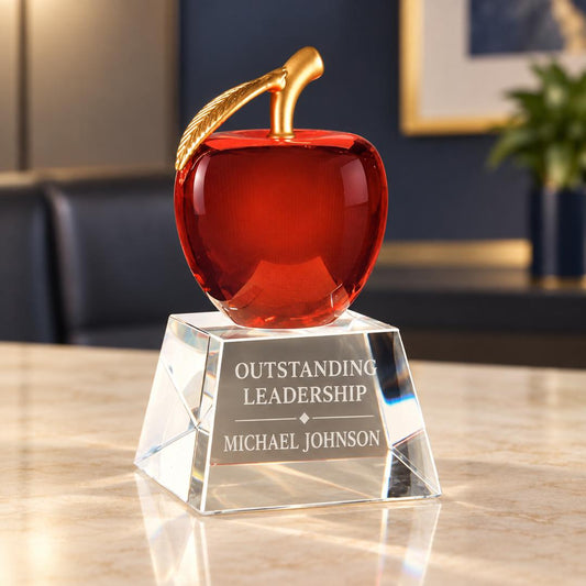 6-Inch Personalized Red Apple Award