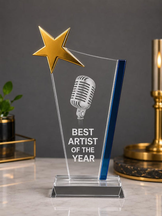 10-Inch Personalized Crystal Star Award