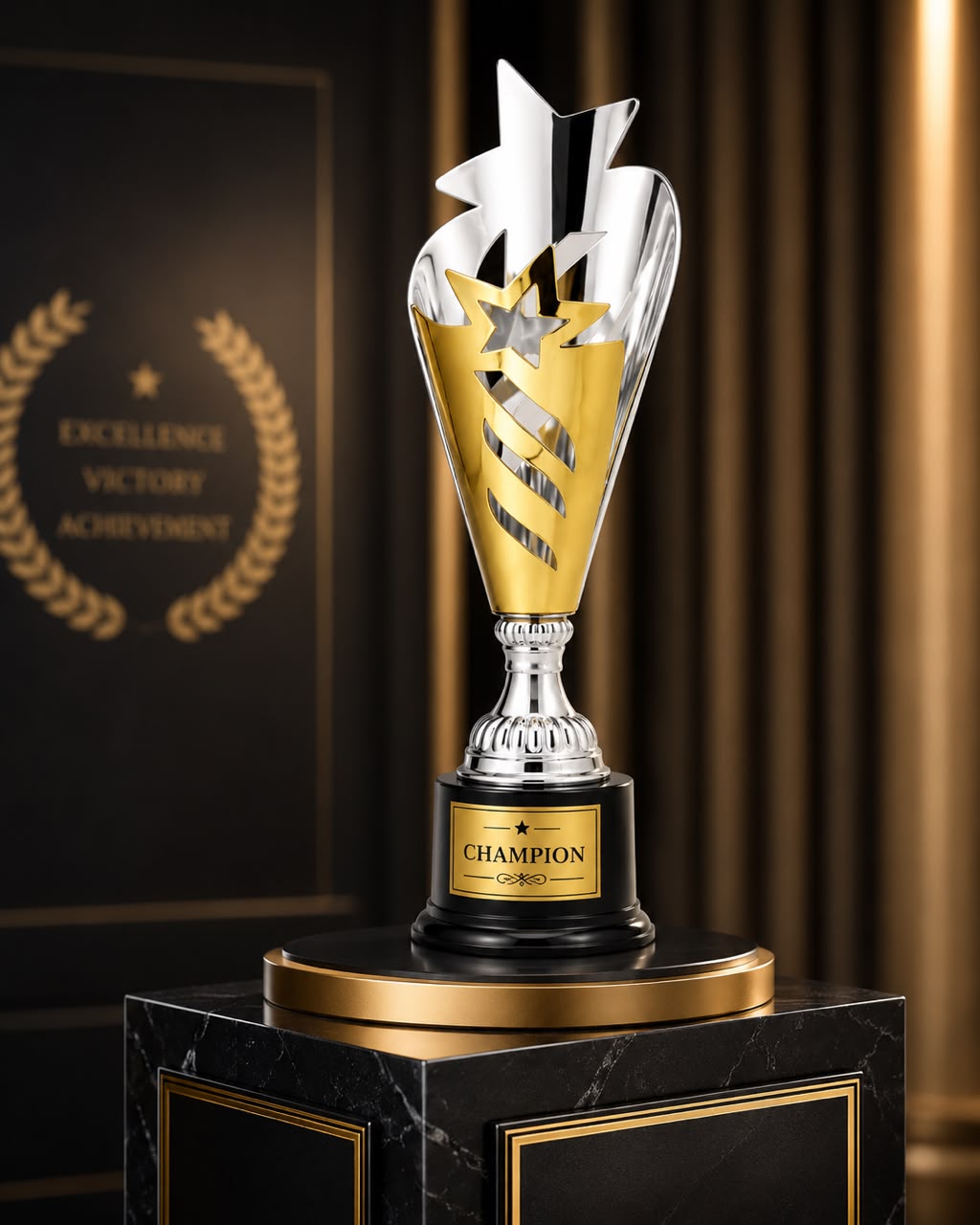 Gold Flame Trophy - 3 Sizes Available - 11", 14", 17"