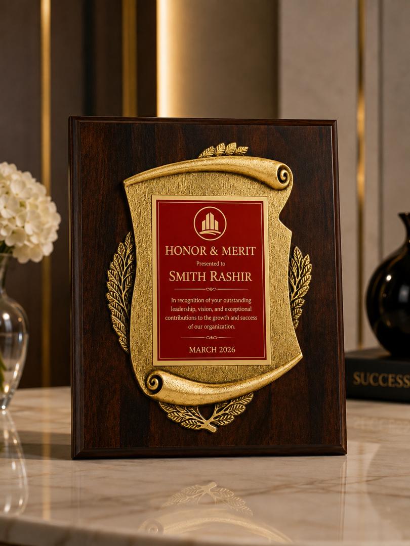 Premium Custom Wooden Frame Plaque - Personalized Recognition & Award Gift