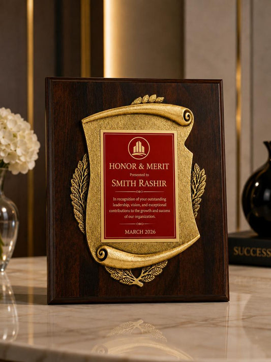 Premium Custom Wooden Frame Plaque - Personalized Recognition & Award Gift