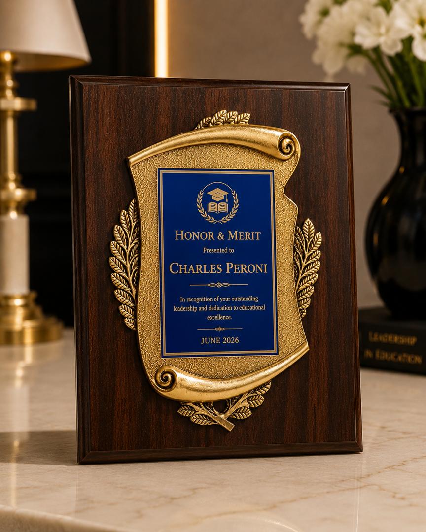 Premium Custom Wooden Frame Plaque - Personalized Recognition & Award Gift