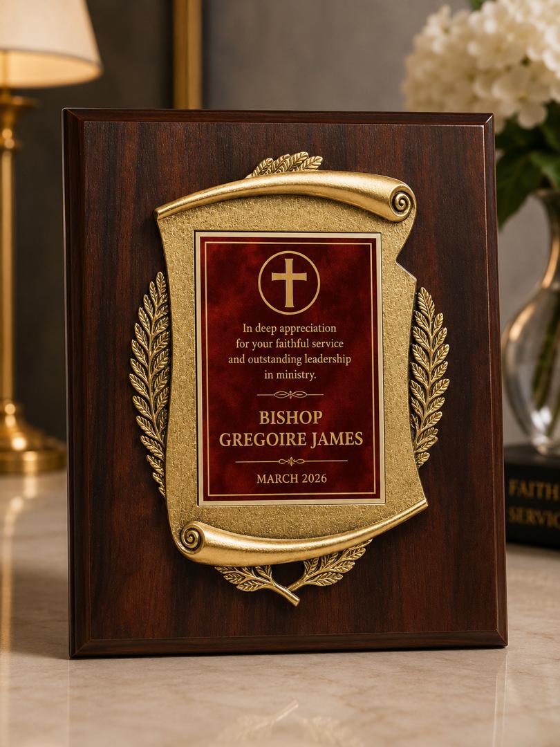 Premium Custom Wooden Frame Plaque - Personalized Recognition & Award Gift