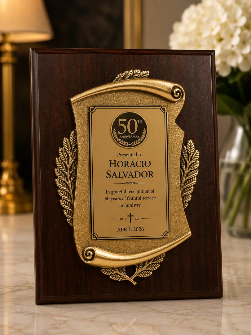 Premium Custom Wooden Frame Plaque - Personalized Recognition & Award Gift
