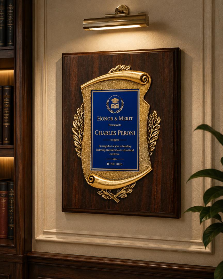 Premium Custom Wooden Frame Plaque - Personalized Recognition & Award Gift