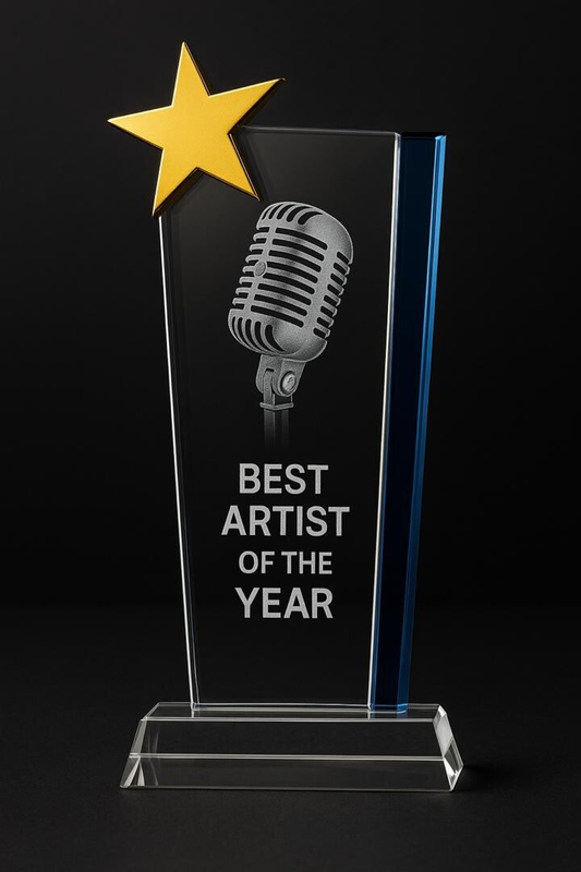 10-inch Crystal Award Plaque