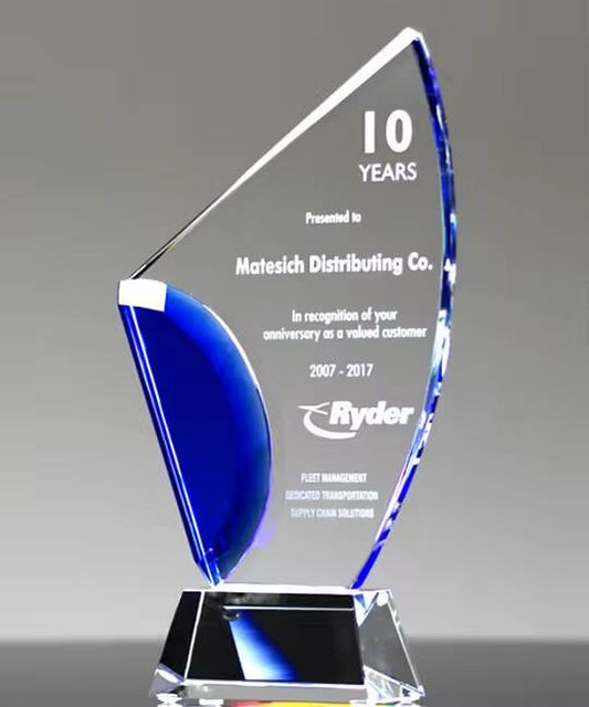 Blue Edge Crystal Award - 10)