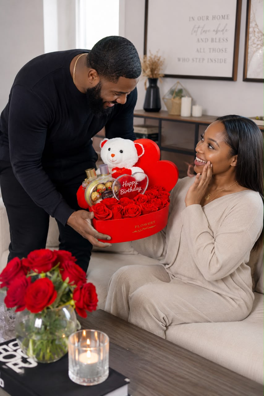 Romantic Luxury Gift Box with Crystal Plaque & Fragrance