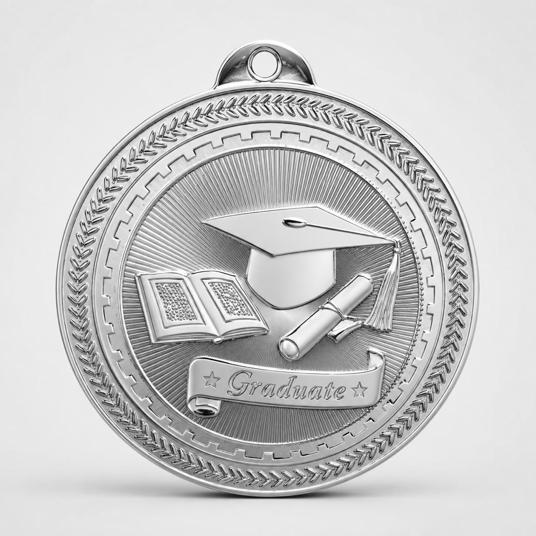Graduation Medal - Gold & Silver 2"