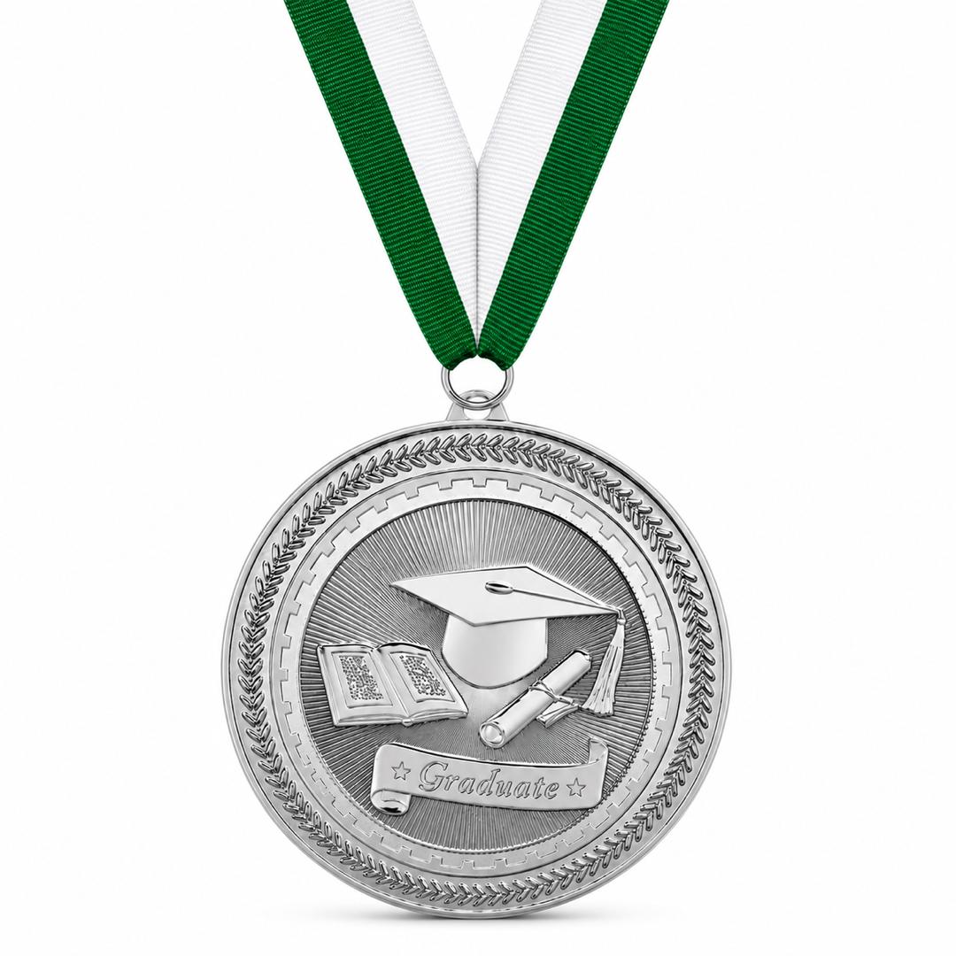 Graduation Medal - Gold & Silver 2"