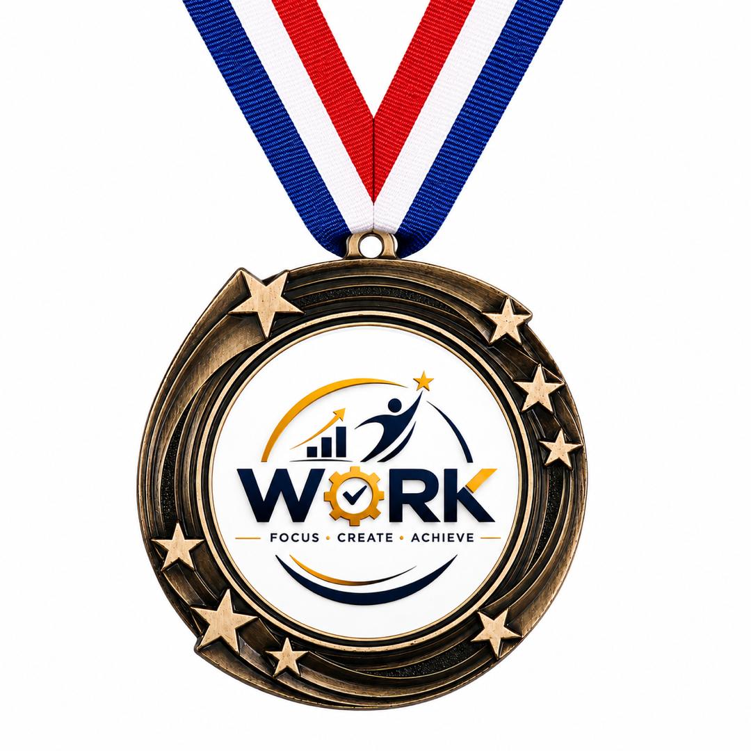 Premium Custom Gold Medal - 2" Printable Insert - Personalized Award medal with Ribbon
