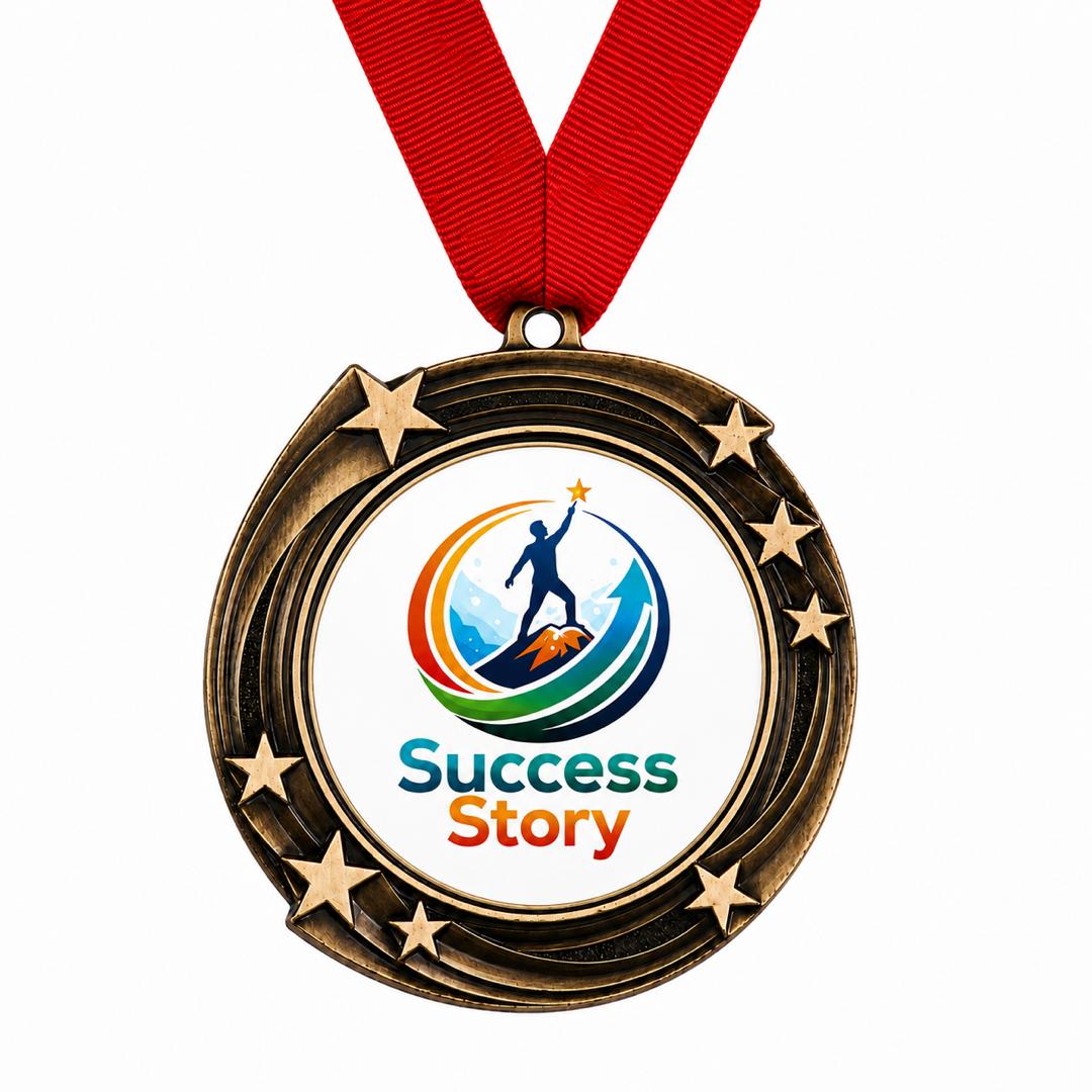 Premium Custom Gold Medal - 2" Printable Insert - Personalized Award medal with Ribbon