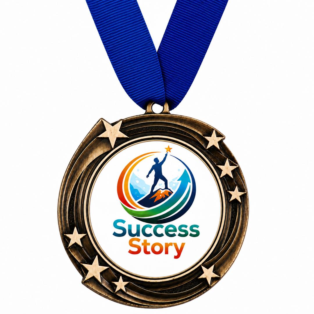 Premium Custom Gold Medal - 2" Printable Insert - Personalized Award medal with Ribbon