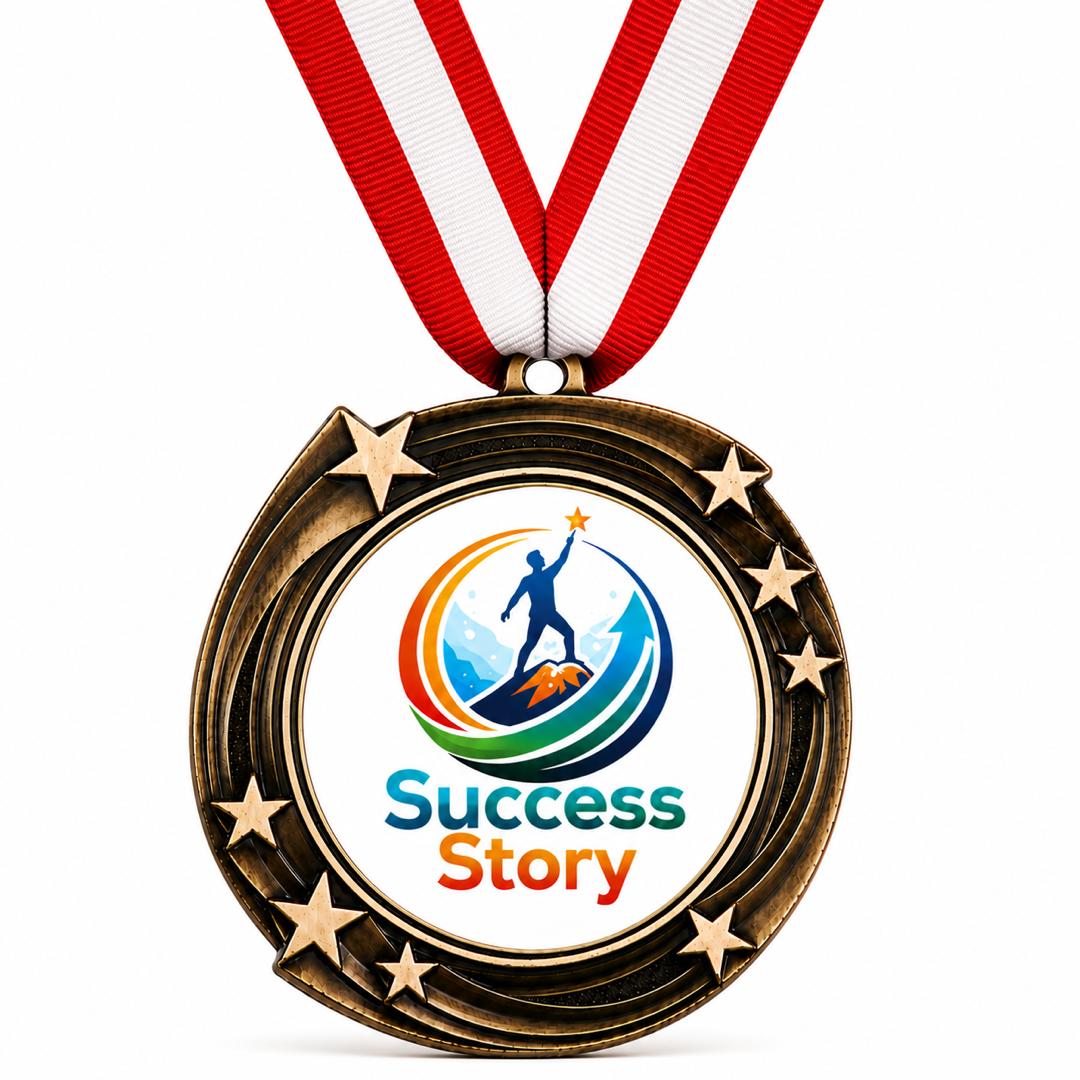 Premium Custom Gold Medal - 2" Printable Insert - Personalized Award medal with Ribbon