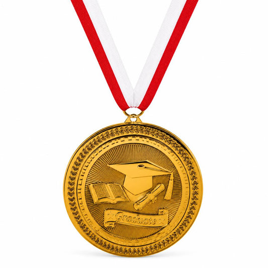 Graduation Medal - Gold & Silver 2"