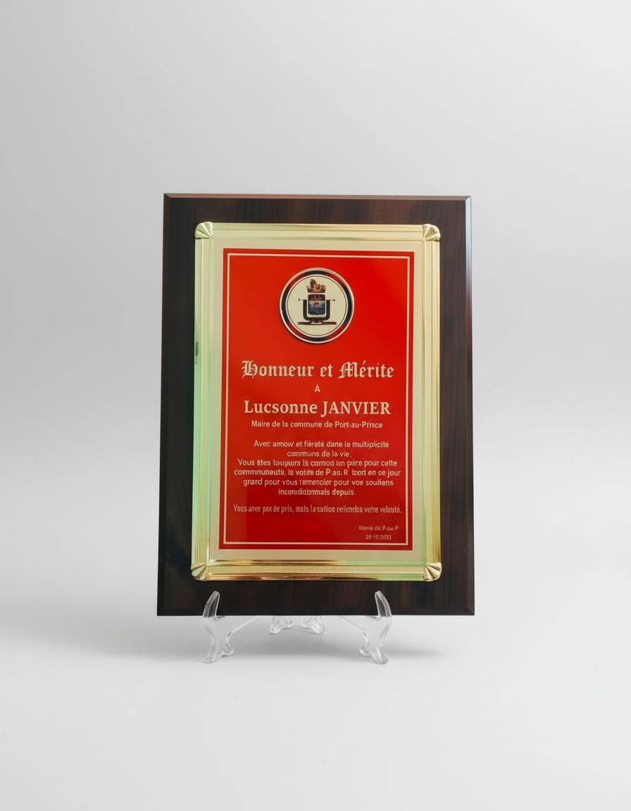 Wooden Plaques With Mini Frame - 9"x12"