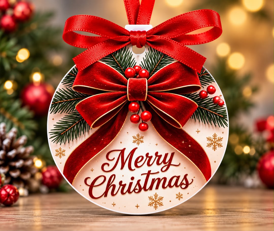 Personalized Christmas Photo Ornaments – Double-Sided