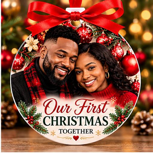 Personalized Christmas Photo Ornaments – Double-Sided