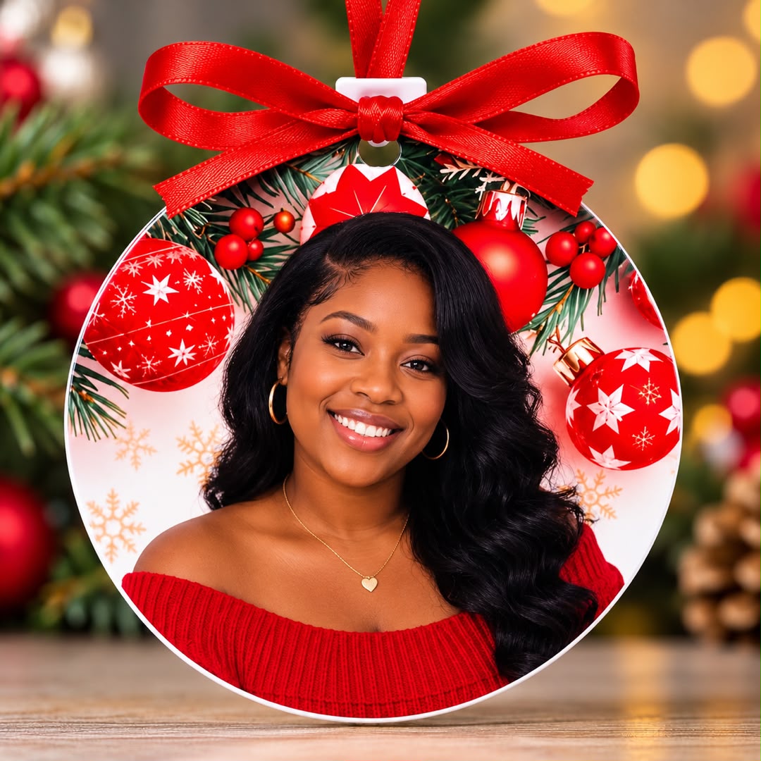 Personalized Christmas Photo Ornaments – Double-Sided
