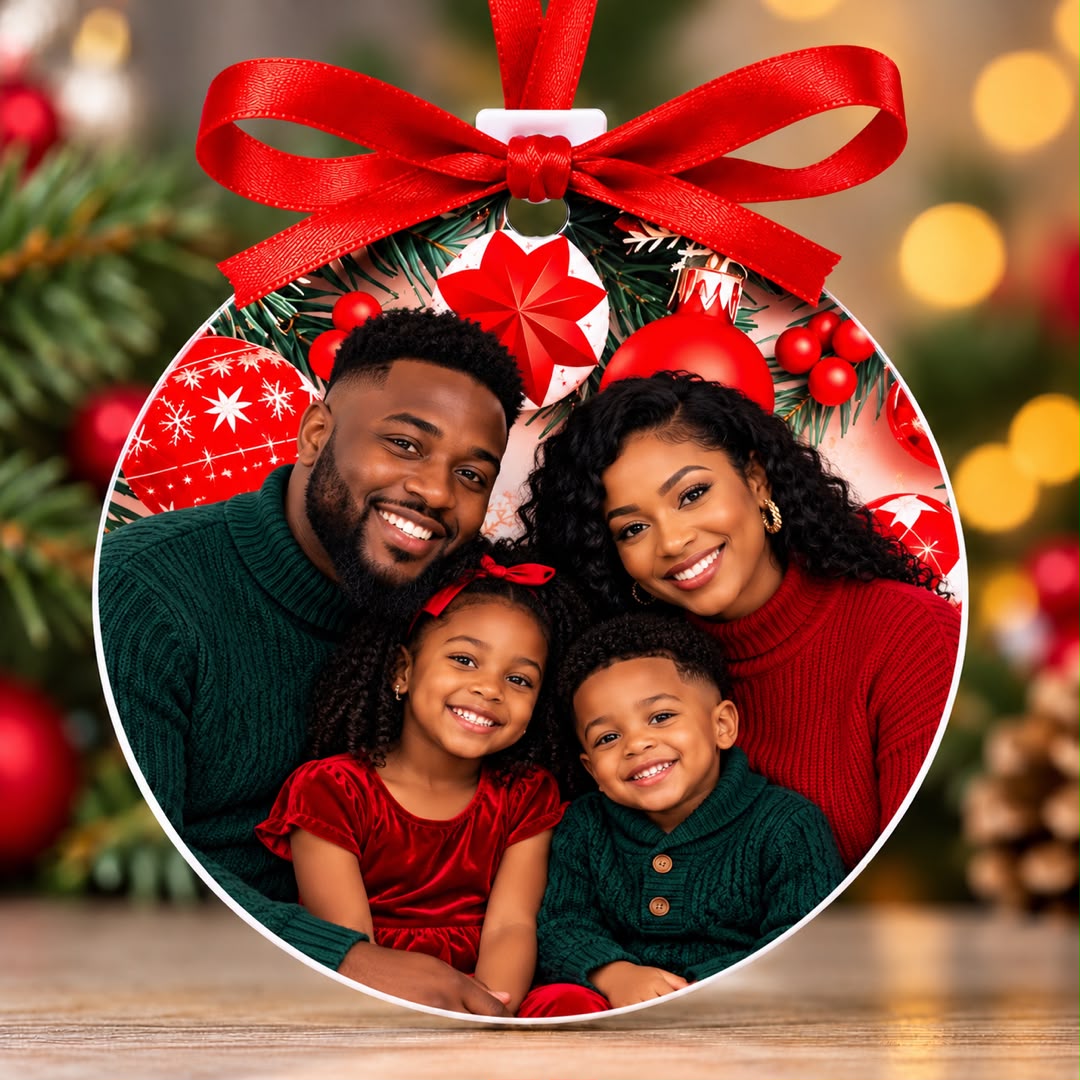 Personalized Christmas Photo Ornaments – Double-Sided