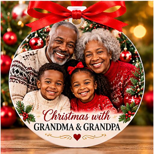 Personalized Christmas Photo Ornaments – Double-Sided