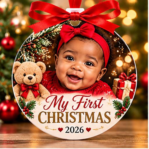 Personalized Christmas Photo Ornaments – Double-Sided