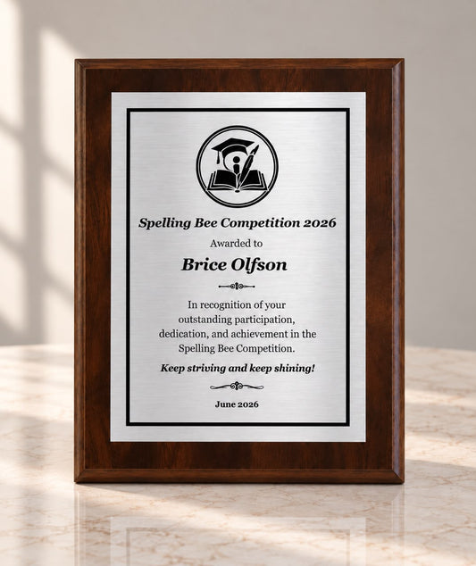 Personalized Recognition Plaque – Custom Award for Any Occasion