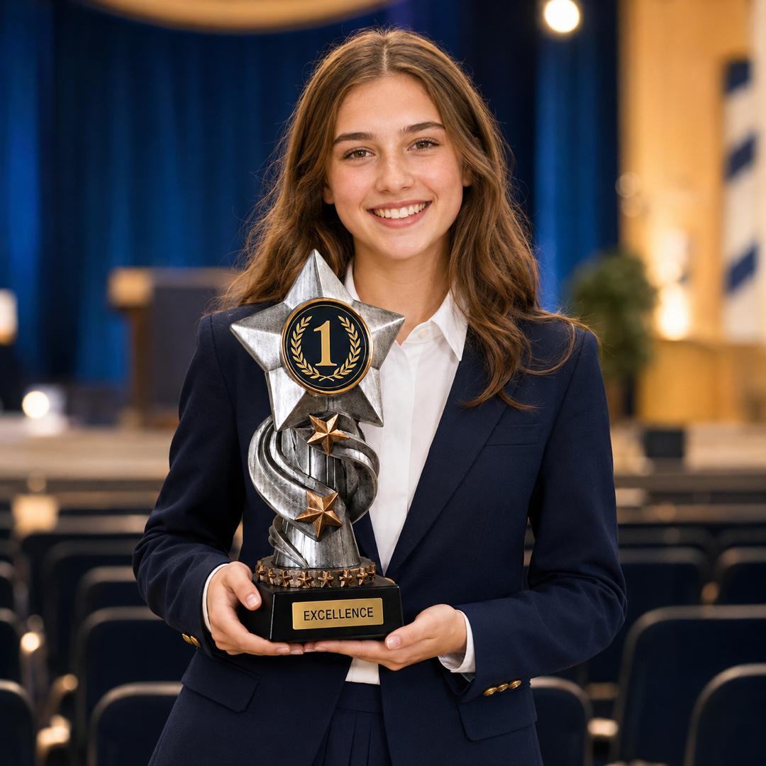 Personalized 8.5" Star Achievement Trophy - Free Personalization