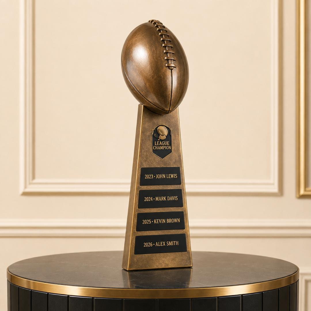 Personalized 15" Perpetual Football Trophy - Free Personalization