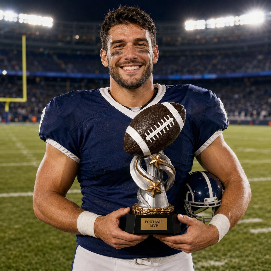Personalized 8.5" Football Trophy - Free Personalization