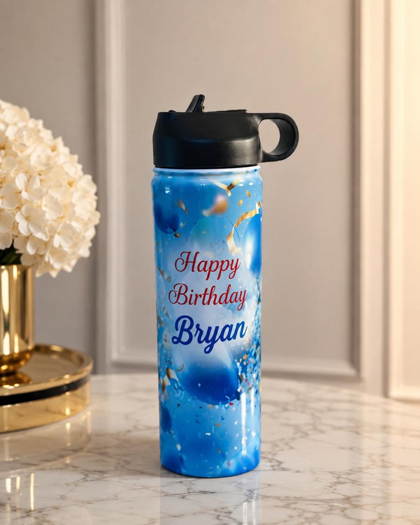 20 Oz Personalized Kids water Bottle - Custom Photo, Name or Favorite Character