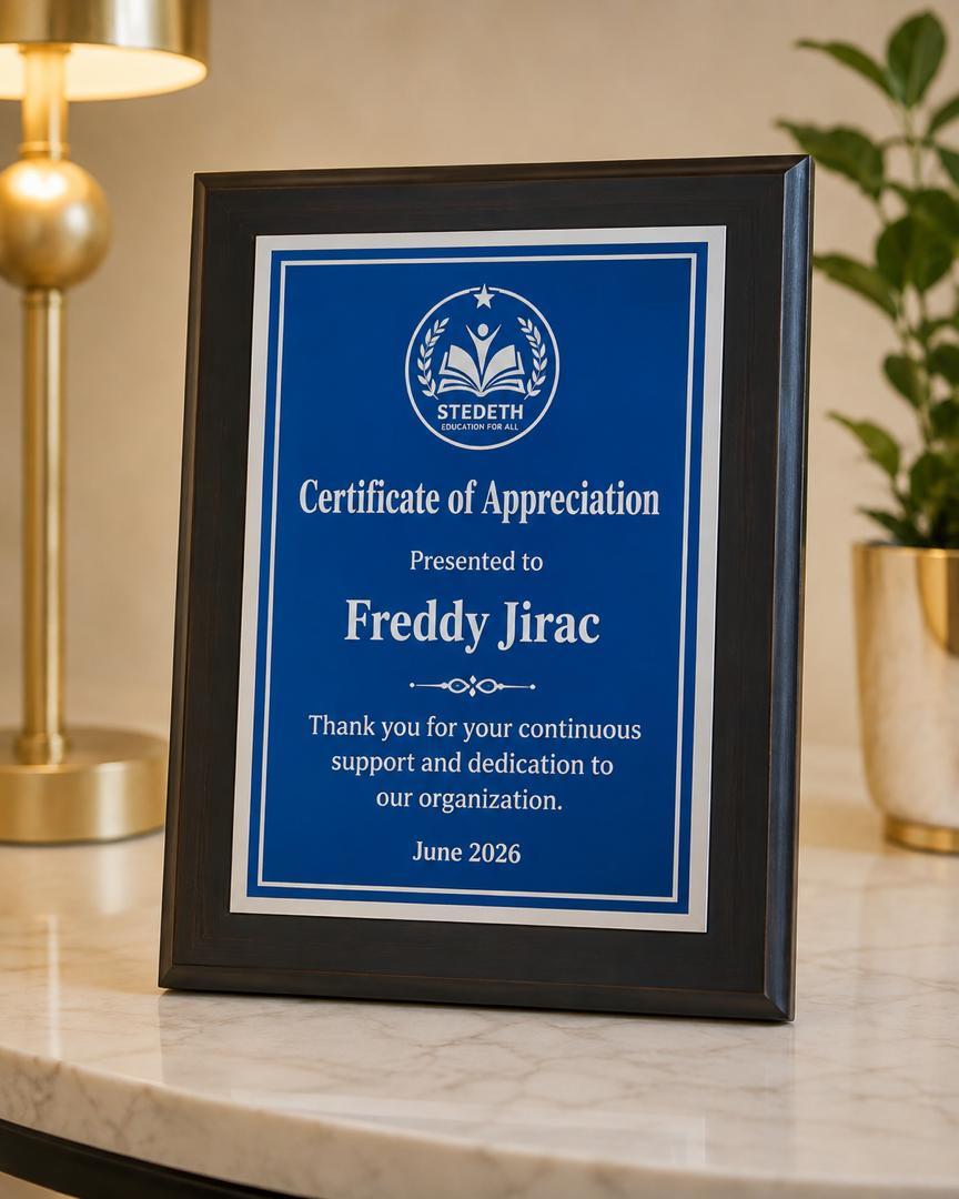 Personalized Award Plaque - Wood & Metal