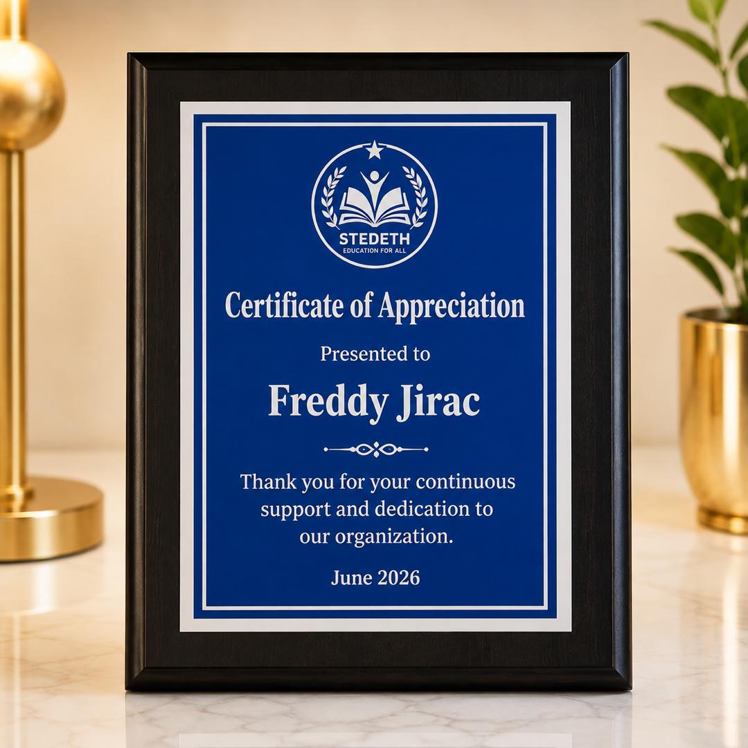 Personalized Award Plaque - Wood & Metal