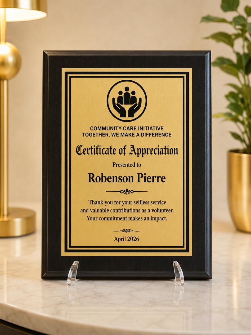 Personalized Award Plaque - Wood & Metal